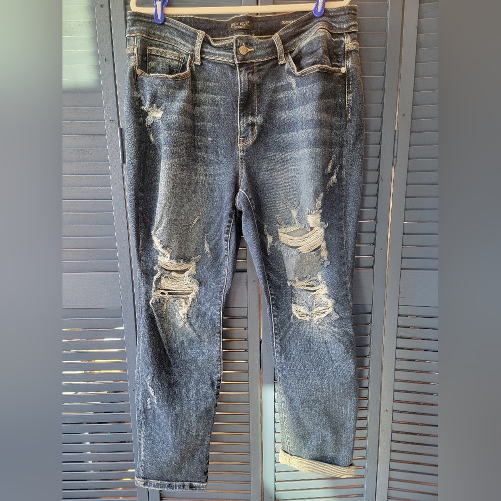 Womens 18W Judy Blue Boyfriend Fit Jeans